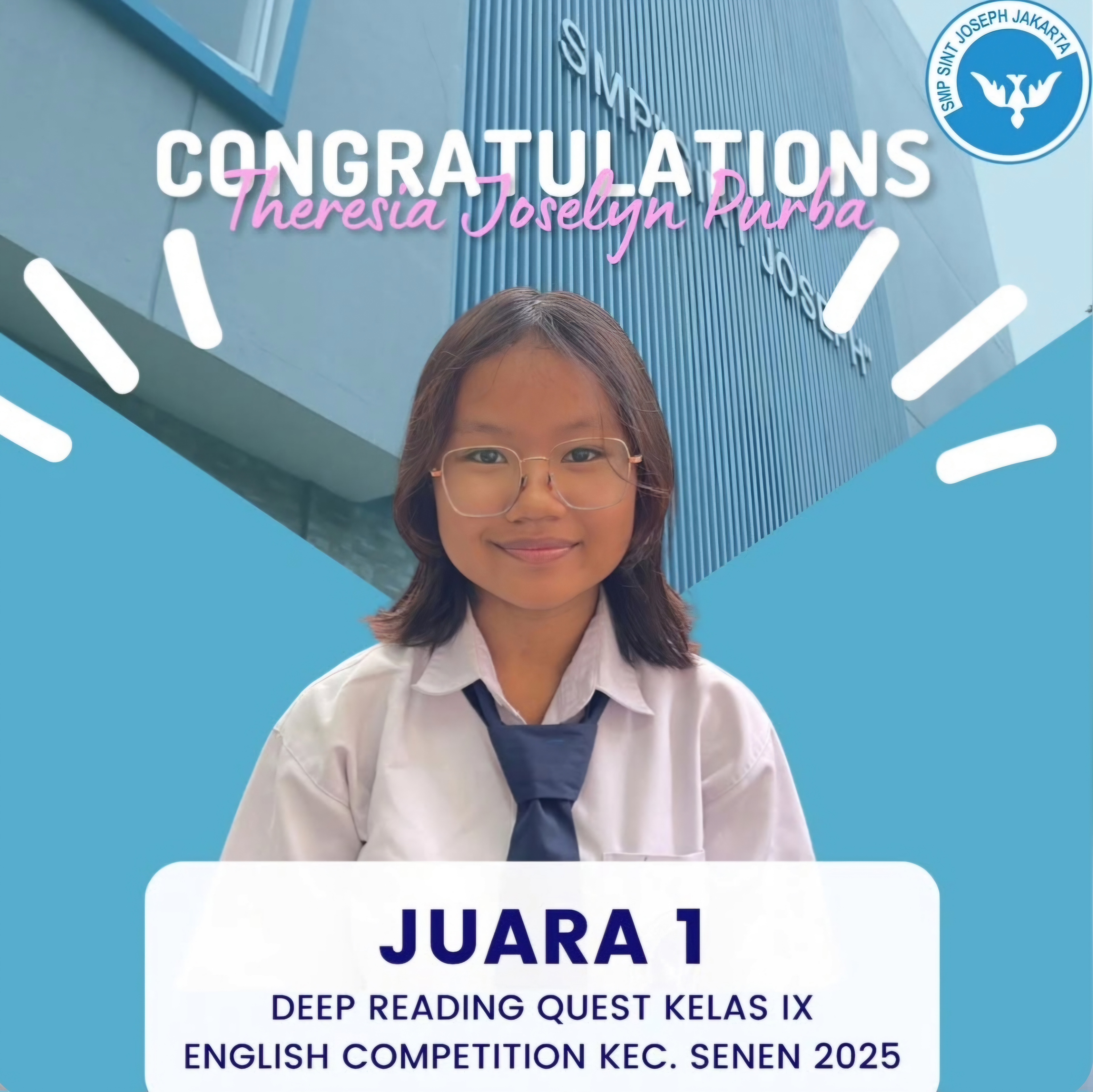 Juara 1 Deep Reading Quest Kelas IX English Competition Se-Kecamatan Senen